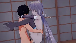 Luo Tianyi Sex Vocaloid Hentai MMD 3D Occhi Rossi (CLIP)