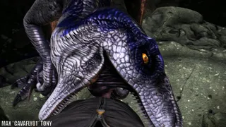 Guy fucks multiple dinosaur raptors in dirty groupsex