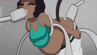 Pregnant hentai bitch got pleasured by machine sex toy