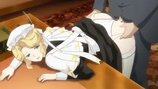 La cameriera anime prosperosa viene scopata duramente dal padrone arrapato per un orgasmo bollente