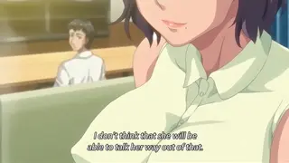 Dirty hentai housewife fucks strangers while her husband watches from closet