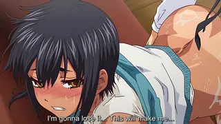 Harem Cult 1 - Blackmailing bitch is tied up and vengeance fucked in anime schoolgirl threesome