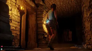 Lara's Capture - Tifa Lockhart ties up Lara Croft and fucks her with magical strapon dildo