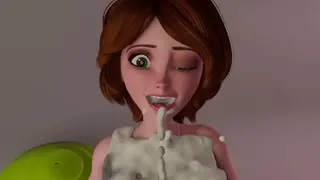 Una sensuale MILF matura insegna yoga nuda e viene coperta di sperma in questo gioco 3D Hentai