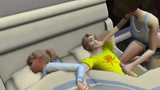 Hidden Blowjob Leads to Intense 3D Threesome with Alien Teen & Huge-Cock Creampie Bukkake