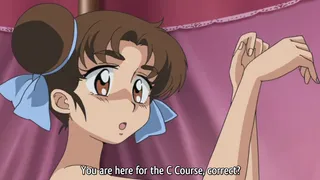Robot girl grows a giant vibrator dick and double bangs cute hentai girl