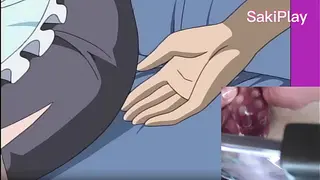 반응: 거실에서 메이드의 몸을 만지자 그녀가 흥분했다 - Hentai Saki Play