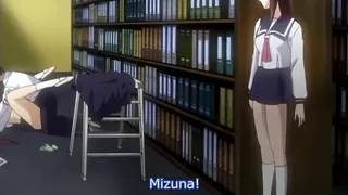 Ringetsu 2 - Hentai schoolgirl caught masturbating in library gets virgin pussy fucked