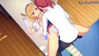 Dragon Maid Hentai'den Tohru & Kobayashi ile Yoğun Futanari Seksi
