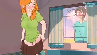 Steve spioniert Alex beim Ausziehen ihres Rocks aus (er sah ihre nackte Muschi) Minecraft Hentai Cartoon