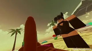 Toro nero scopa un coniglietto femboy in Roblox (sottotitoli in spagnolo)