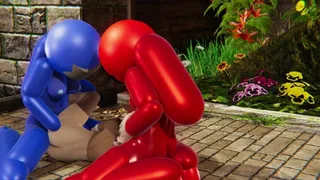 Among us porn - Blue x White - Futanari Sex