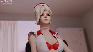 Allfy3D L'infermiera Mercy stanca si prende cura dei piedi