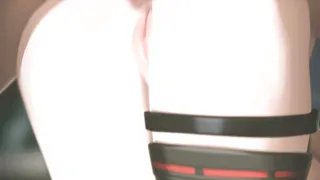 Animación 3D anal, primer plano de nalgas, doggy style, movimiento, gemidos, observación pública