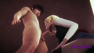 Dragon Ball 3D Hentai - C18 blowjob with cum in her mouth and Fucked with creampie - Anime Manga Japanese Porn
