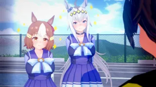 Umamusume - Oguri Cap + Shining Glory (⚠️คำเตือน Futanari⚠️, ไม่เหมาะสำหรับทุกคน)