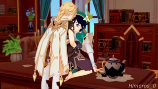 Aether and Venti at Mondstadt Himeros