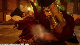 Il mostro Bokoblin scopa Zelda e la riempie