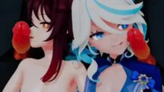 【MMD】 AOA - 심쿵해 (Heart Attack) Hutao - Furina ????????