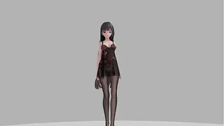 Honkai Impact Raiden Mei Strip Dance Show Hentai R18 MMD 3D Soft Dark Green Hair (CLIP)