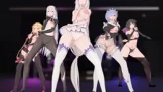 SEXDance〓愛蜜莉雅x雷姆x艾姬多娜x艾爾莎x卡佩菈????????〓GENTLEMAN〓Re:從〇開〇的異〇界〇活