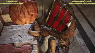 Shao Kahn throat fucking his favourite concubines