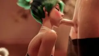 Bunny Girl Kiriko (Overwatch) Like Small Dicks & Blowjob | patreon.com/orlikx