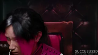 Redline got 4 huge dicks on her face!