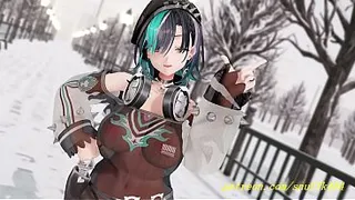 noVR mmd Chihaya Dance 3d hololive Hentai