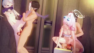 Azure Lewd Tentacle Futanari student Ecchi