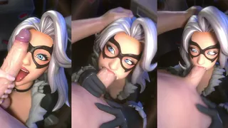 Sulbas3D Black Cat Tentacle Futanari student Ecchi