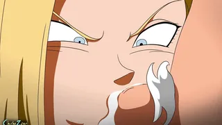Angry Android 18 Titjob Blowjob Scene